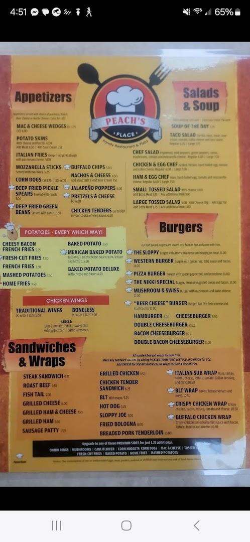 Peachs Place Family Restaurant & Pizza